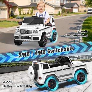 ANPABO Auto Eléctrico para Niños G63 con Licencia Oficial, 24V 4WD, con Control Remoto para Padres, Conmutable entre 4WD/2WD, Ideal - Product Image 2