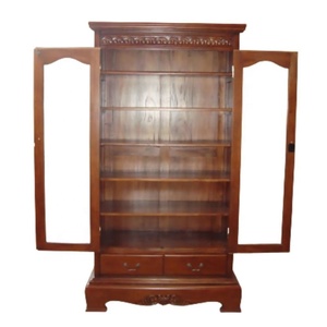 Clásico de la librería de escaparate de caoba del Gabinete de exhibición en madera de Color de la Mancha para la decoración de muebles de oficina y la oficina en casa - Product Image 3