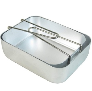British Style Tactical Lunch Box 380g Aluminum Camping Double Mess Storage Lunch Box 2 Pieces <b>Set</b> - Product Image 5