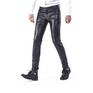 Pantalons en cuir pour hommes personnalisés, style moto, pantalons en cuir de qualité supérieure, production en gros OEM ODM - Product Image 2