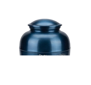 Blue Colored Classic Metal Ashes Storage Jar Tree Etched Desisn Cremation Urns <b>Memorial</b> <b>Keepsake</b> for Adult Burial Funeral - Product Image 5
