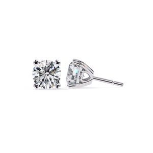 REYES Hip Hop 925 Sterling <b>Silver</b> Round Cut 2.5 Carat Moissanite Screw <b>Back</b> Stud <b>Earrings</b> Wholesale Price Rhodium Plated Jewelry - Product Image 1