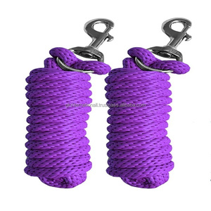 Cuerdas de plomo de caballo PP de nailon hechas a mano completamente personalizadas con gancho de seguridad de perno de metal resistente - Product Image 6