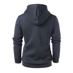 เสื้อสเวตเตอร์มีฮู้ดสำหรับผู้ชาย แขนยาวแบบถัก สีพื้น สไตล์ฤดูใบไม้ร่วง ดีไซน์ไม่มีซับใน - Product Image 2