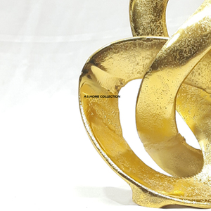 Objeto Decorativo Tallado a Mano en Metal con Acabado en Color Dorado, Escultura Artesanal de Aluminio para Decoración del Hogar o Escritorio - Product Image 5