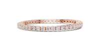 Bracelet en or 10 carats avec diamants ronds de 7,43 carats, diamants naturels, bijoux de luxe de créateur, cadeau pour femmes