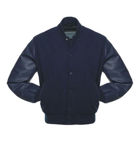 แจ็คเก็ตวาร์ซิตี้สำหรับผู้ชาย สั่งทำพิเศษ พิมพ์โลโก้ แขนยาว แจ็คเก็ตเบสบอลวาร์ซิตี้แบบ Letterman สำหรับผู้ชาย - Product Image 2