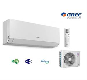 เครื่องปรับอากาศกรี อินเวอร์เตอร์ แบบแยกส่วน รุ่น R32 ระบบทำความเย็น WiFi สีขาว ดีไซน์เรียบง่าย HAC # 1344 2 ใน 1 - Product Image 1