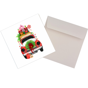 Custom Quilling Card Vintage Christmas Truck Design Theme Wholesale Print Santa Holiday Gift Greeting Card OEM/ODM Manufacture - Product Image 5