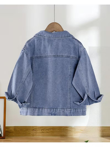 Veste en jean vintage pour homme, tendance, formelle, boutonnée, en toile délavée, imperméable, séchage rapide, service OEM ODM - Product Image 2