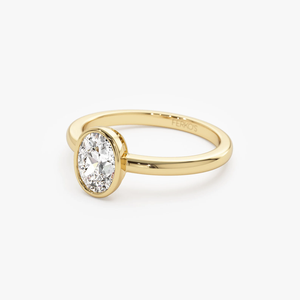 Anillo de compromiso de diamante de corte ovalado de 1 quilate de alta calidad para mujer, oro rosa, estilo clásico, piedra natural - Product Image 2