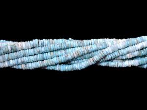 Cuentas facetadas Heishi de Larimar de 7mm-8mm, piedras preciosas semipreciosas naturales de Larimar multicolor, cuentas sueltas en forma de rueda/tire/rondelle para joyería. - Product Image 4