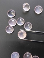 Quartz rose naturel, 10 mm, taille brillant ronde, qualité supérieure, pierre précieuse en vrac pour la fabrication de bijoux