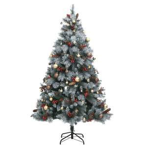Sapin de Noël Artificiel Articulé avec 300 LED et Ensemble de Boules 82,7 Pouces - Product Image 4