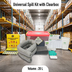 Kit de Drenaje Universal Portátil de 15L con Caja Transparente, Kit de Limpieza de Derrames de Aceite Industrial y Productos Químicos para Almacenes, Vehículos y Fábricas - Product Image 3