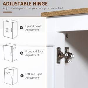 "Handmade White <b>Sideboard</b> Cabinet with Adjustable Shelves & Drawers for Kitchen <b>Storage</b>-for Villa Farmhouse Warehouse" - Product Image 6