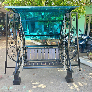 Outdoor Wrought Iron <b>Swing</b> Iron <b>Swing</b> Garden <b>Swing</b> with Heavy Duty Construction for Homes Resorts and Public Parks - Product Image 5