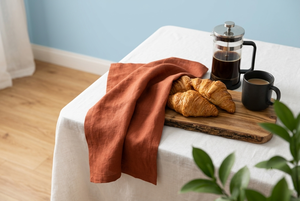 <b>Orange</b> Soft Cotton <b>Tea</b> <b>Towel</b> Quick-Dry Eco-Friendly Disposable for Kitchen Use - Product Image 5