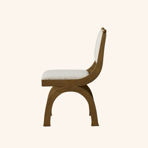 Silla de Comedor Moderna de Madera de Teca con Asiento Tapizado, Muebles de Comedor de Madera Sólida para Hogar, Restaurante, Cafetería - Product Image 4