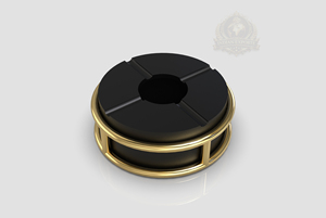 Cenicero redondo de lujo Qatar Gold, cenicero de metal Doha, cenicero redondo de lujo Kuwait, cenicero negro dorado, cenicero premium para cigarros - Product Image 6
