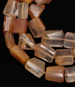 Perles de quartz rutile cuivre, grandes pierres précieuses de quartz facettées, 8x11mm à 13x17mm - Product Image 4