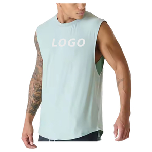 Camiseta sin mangas acanalada con cuello en V para hombre, chaleco liso básico, ropa deportiva formal para fitness - Product Image 6