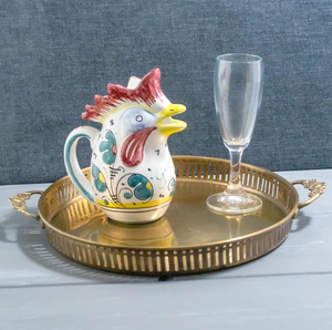Bandeja de Servicio de Latón de Primera Calidad, Elegante Vajilla para el Hogar y la Cocina, Bandeja Metálica para Servir Alimentos - Product Image 4