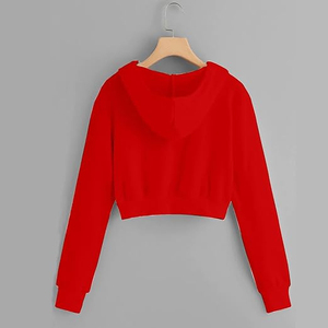 Sudaderas Cortas Personalizadas para Mujer, Sudaderas Cortas Personalizadas al por Mayor, Sudadera con Capucha para Mujer - Product Image 2