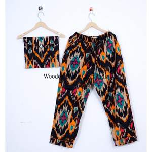 ชุดนอนผ้าฝ้ายฤดูร้อนสำหรับผู้หญิง เสื้อและกางเกงลายดอกไม้น้ำหนักเบา ชุดนอนนุ่มระบายอากาศได้ดี ของขวัญสำหรับเพื่อนเจ้าสาวหรือวันเกิด - Product Image 3