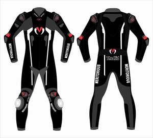 Men’s Custom Cowhide/Kangaroo Leather Racing Suit One Piece Jumpsuit/Traje with CE <b>Level</b> 2 Armor | Custom OEM Manufacturer - Product Image 1