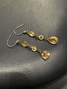 Citrine Drop <b>Earrings</b> Sterling Silver <b>Earrings</b> November Birthstone Women Jewelry <b>Handmade</b> <b>Earrings</b> Gift For Her Elegant Fashion - Product Image 5