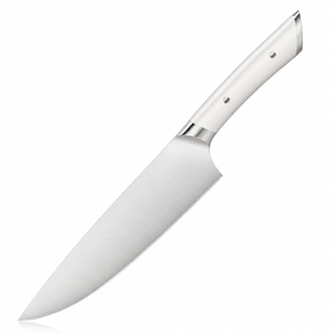 Couteau de chef artisanal en acier inoxydable avec manche en résine et étui en cuir, couteau d'extérieur - Product Image 3