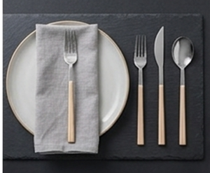 Minimalist Flatware Set With Wood Handles Stainless Steel <b>Knife</b> <b>Fork</b> Spoon For Wedding Dining Stylish Tableware Accent - Product Image 5