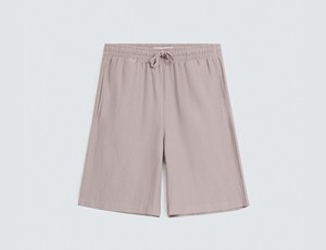 Pantalones Cortos Bermuda Casuales de Verano con Textura - 100% Algodón Satinado Transpirable con Patrón Liso - Product Image 2