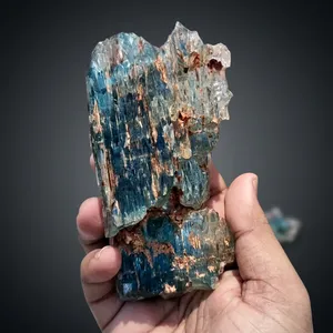 Pierre de cristal d'aigue-marine naturelle authentique bleu foncé polie pour la guérison spirituelle, la méditation, les bijoux et la pleine conscience, personnalisable - Product Image 3