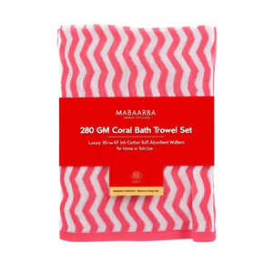 Juego de Toallas de Baño Coral de 280 GSM, Lujosas, de 30x60 Pulgadas, de Algodón Suave y Absorbente, con Diseño de Waffle, para Uso Doméstico o Hotelero - Product Image 2