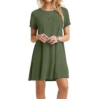 Vestido Camisero Largo de Verano para Mujer, Talla Grande, Bordado, Casual, Manga Corta, 100% Algodón, Logotipo Personalizado, Transpirable