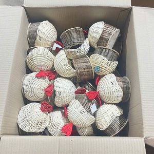 Sustainable Handmade Woven Natural Rattan Cupcake Shape Candy <b>Gift</b> Box For <b>Eid</b> Ramadan Chocolate Cookies Kids Favor Wholesale - Product Image 6
