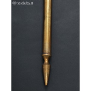 Escultura grande de latón Trishul/Trident de 54 \" - Product Image 3