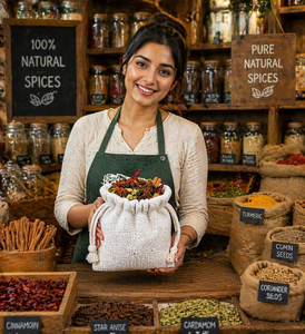 Eco Friendly White Jute <b>Drawstring</b> <b>Pouch</b> 10*14cm for Spices Reusable Gift Bag Sustainable Grocery Packaging Sack - Product Image 4