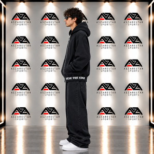 Wholesale Men’s Oversized Washed Black Zip-Up <b>Hoodie</b> <b>Gothic</b> Graphic Vintage Streetwear Sweatshirt - Product Image 3