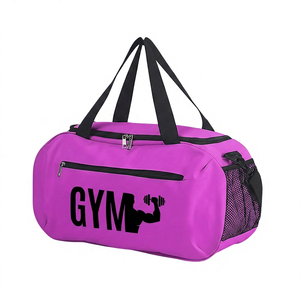 Gym Duffle <b>Bag</b> With Mesh Side Pocket Large Capacity Polyester Unisex Fitness Travel <b>Bag</b> Casual Style Zipper Closure - Product Image 3