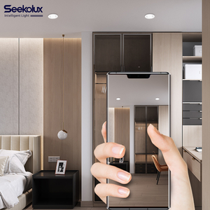 Plafonnier LED pour bureau à domicile, 3000K-6000K, lumière nocturne, gradation, IP44, rond, 6W, interrupteur à bascule, COB, encastré, plafonnier LED - Product Image 4