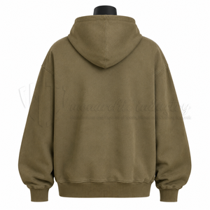 Sudadera con Capucha Oversize para Hombre, Color Sólido, Algodón y Felpa, Estilo Casual, para Otoño, Corte Regular - Product Image 2