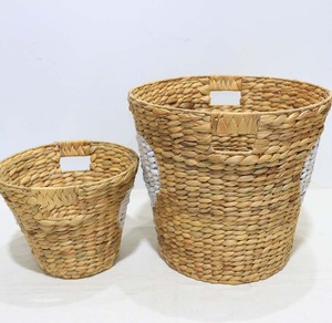 Cesta de Almacenamiento Multifuncional de Jacinto de Agua Tejido Ecológico en Forma de Círculo para Cuarto de Niños o Dormitorio - Product Image 3
