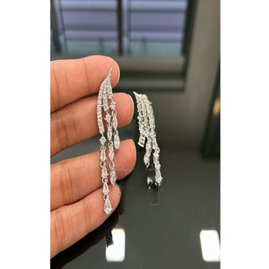 Elegant Premium Quality Silver Polish Earrings Modern Wear Party Wedding Function Wear Collection For Women And Girl - Product Image 2