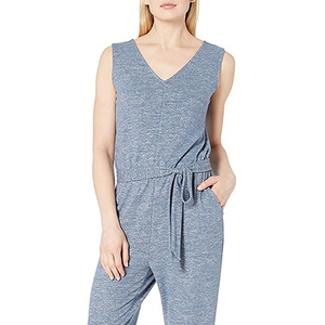 Mono corto sin mangas para mujer, informal, de una pieza, suave, ligero, de ajuste relajado, para uso diario y playa. - Product Image 4