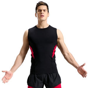 Gym Wear Fitness Sports Basketball <b>Compression</b> Vest Men's Double Layer Sweat Suit Tank Top <b>Short</b> Four-Way Stretch 100% Polyester - Product Image 3