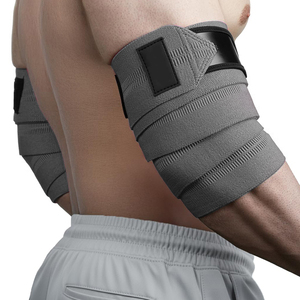 ผ้าพันข้อศอกแบบปรับได้สำหรับการฝึกความแข็งแรง การเพาะกาย พาวเวอร์ลิฟติ้ง และการออกกำลังกายแบบมีโครงสร้าง - Product Image 1