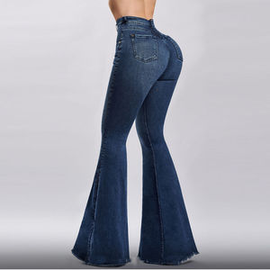 HAMIO SPORTS Women Distressed Wide Leg <b>Denim</b> Jeans <b>Stretch</b> Breathable Quick Dry Eco-Friendly Regular Fit Casual Vintage Premium - Product Image 6